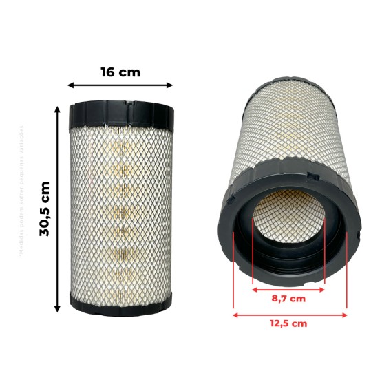 Filtro de Ar Interno e Externo Aplicável Minicarregadeiras Bobcat - 