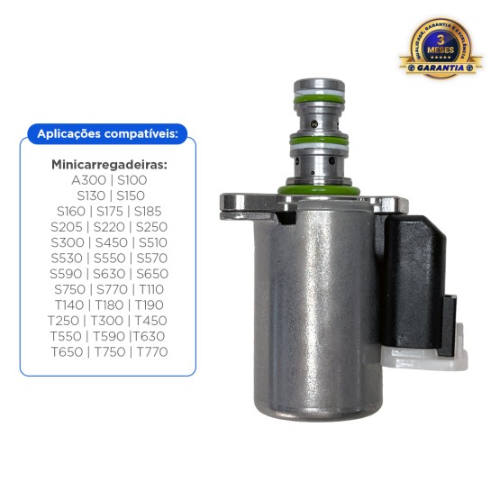 Válvula de Solenoide Proporcional Aplicável Minicarregadeiras Bobcat - 6698434