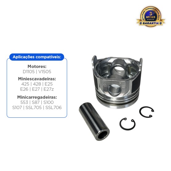 Pistão Do Motor Kubota Aplicável Máquinas Bobcat - 6698613