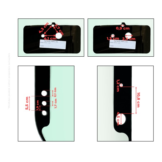Vidro Porta Para-brisa Aplicável Minicarregadeiras Bobcat - 7120401