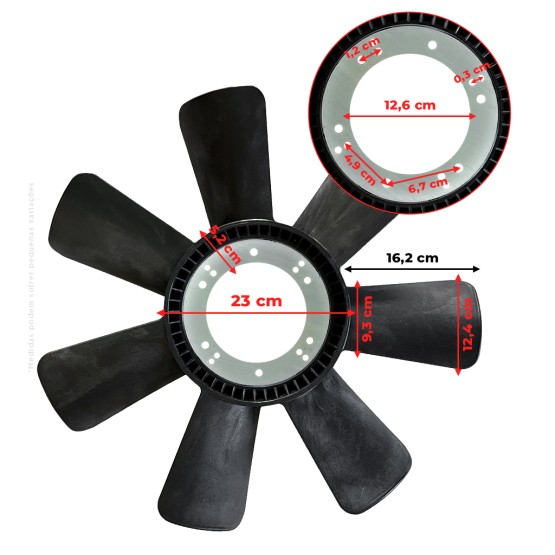 Hélice Do Radiador Aplicável Trator New Holland - 82025805