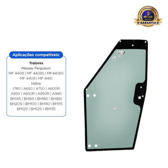 Vidro Da Porta Esquerda Aplicável Trator Valtra e Massey Ferguson - 83862600