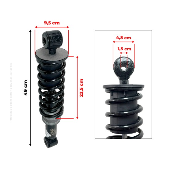 Amortecedor da Cabine Aplicável Tratores Case New Holland - 84183931