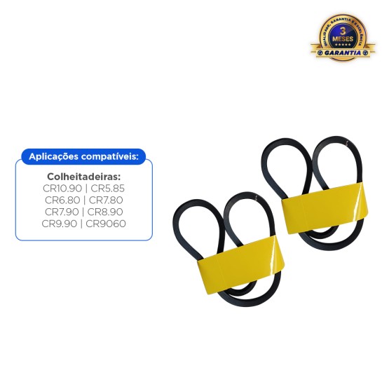 Jogo 02 Correias Aplicável Colheitadeiras New Holland -  84332132