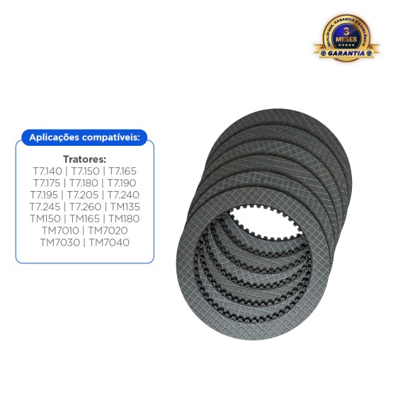 Pacote Disco de Embreagem Aplicável Trator New Holland / Case - 87530789