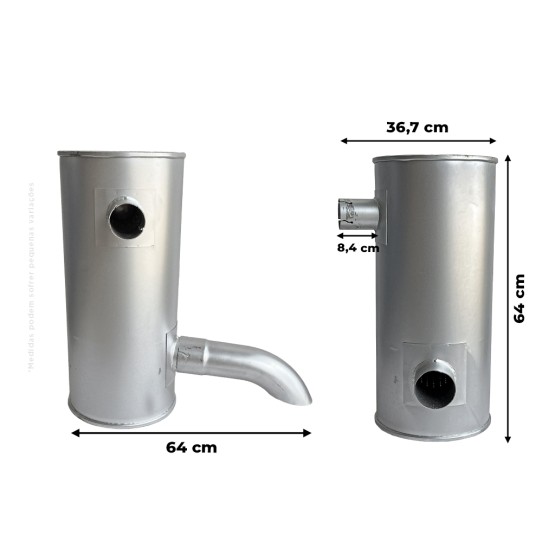 Silencioso Aplicável Escavadeira New Holland e Case - 87534195