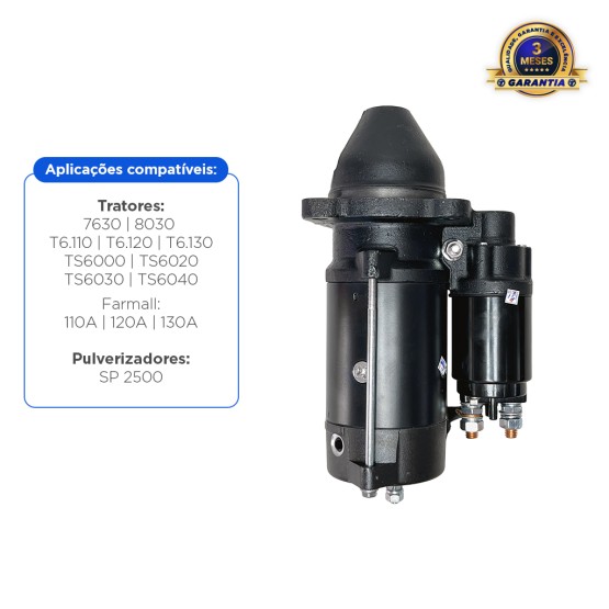 Motor De Partida 12v Aplicável Trator New Holland e Case - 87583927