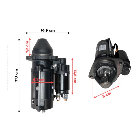 Motor De Partida 12v Aplicável Trator New Holland e Case - 87583927