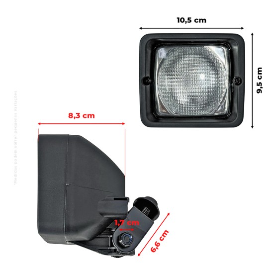 Farol Auxiliar Aplicável Retroescavadeiras Case e New Holland - 87584890
