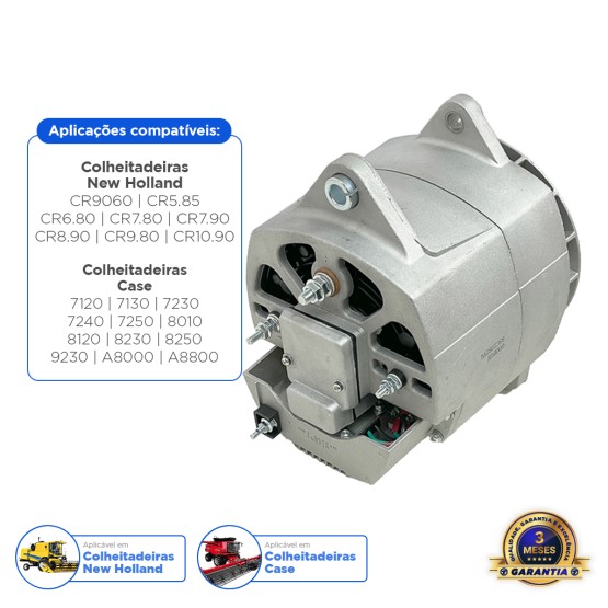 Alternador Aplicável Colheitadeira Case / New Holland - 87592254