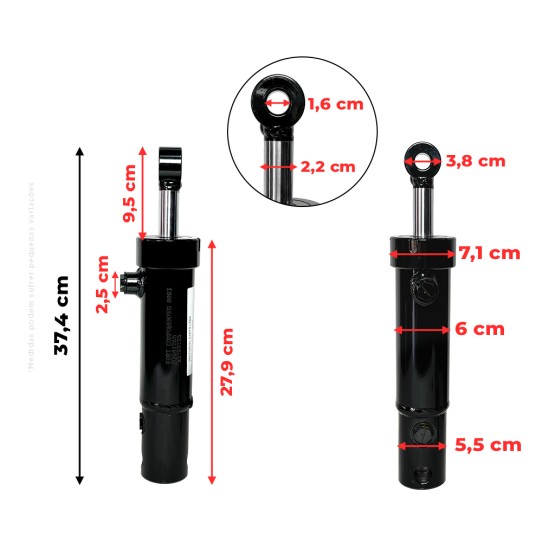 Cilindro Do Pistão De Flutuação Aplicável Colheitadeira New Holland - 87641565