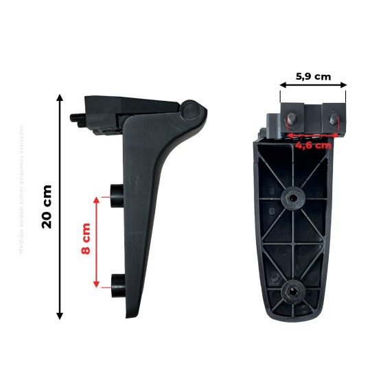 Dobradiça Inferior Da Porta Lado Esquerdo Aplicável John Deere - AL179831 