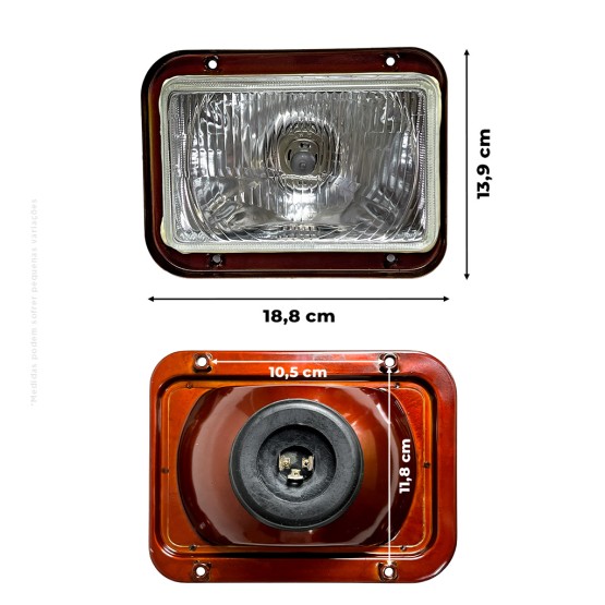 Farol Dianteiro Lado Direito Aplicável TratorJohn Deere - AL204957