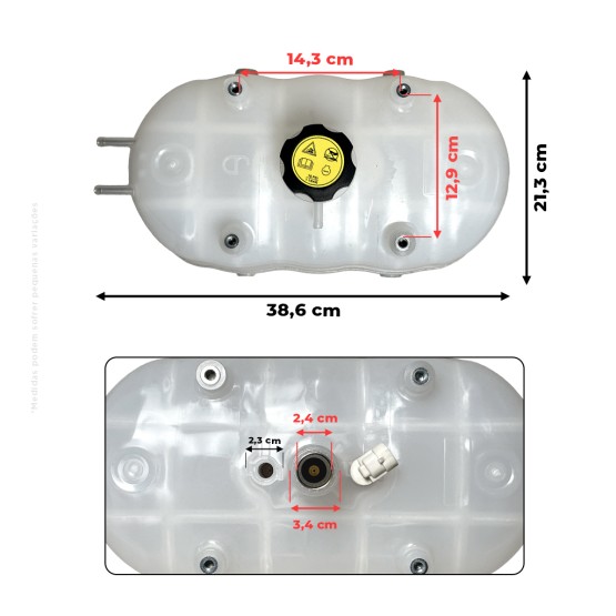 Reservatório De Água Com Tampa Aplicável Trator John Deere - AT323058