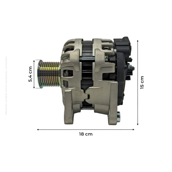 Alternador Do Motor 12v Aplicável Retroescavadeira E Trator John Deere - AT417196