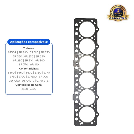 Junta Do Cabeçote Do Motor Aplicável Trator John Deere - DZ111356