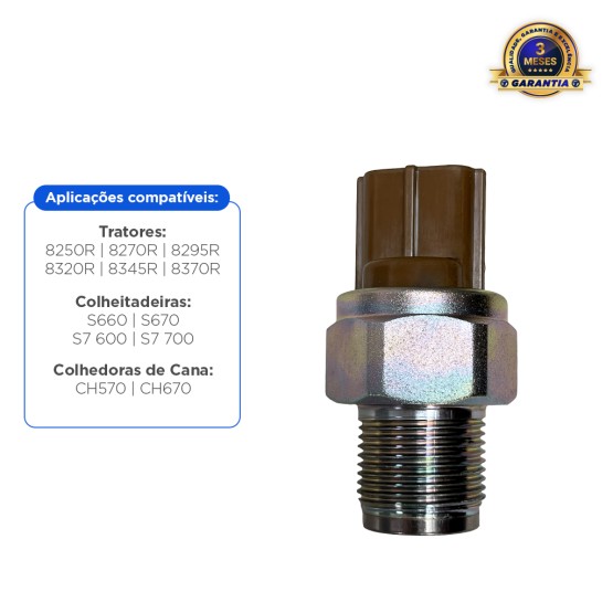 Sensor De Pressão De Combustível Aplicável Máquinas John Deere - DZ128625