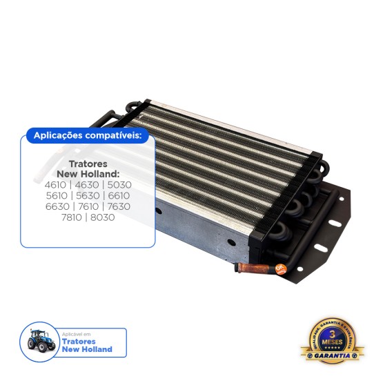 Radiador De Óleoa Aplicável Trator New Holland 4610 A 8030 - E8NN7A095BA