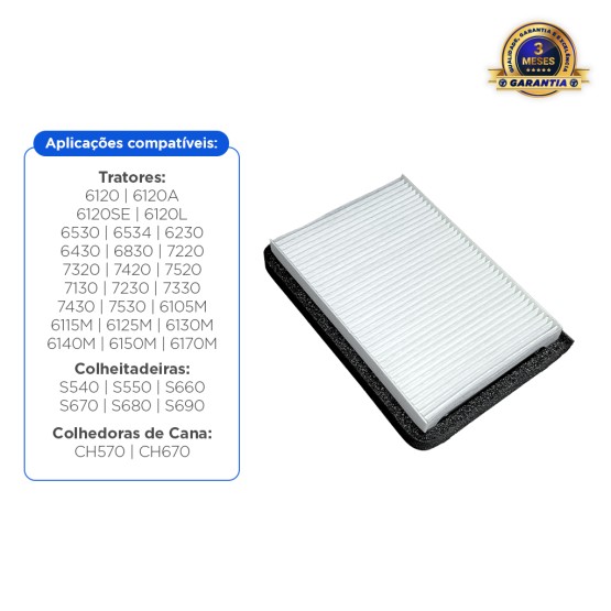 Filtro De Ar Condicionado Da Cabine Aplicável John Deere - L155288