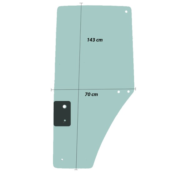 Vidro Da Porta Esquerda Da Cabine Aplicável Trator John Deere - L210073