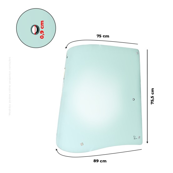 Vidro Traseiro Lateral Direito Aplicável Trator John Deere - SU33102