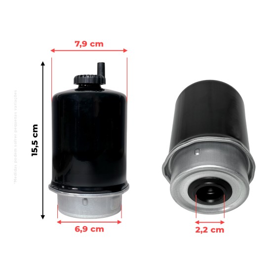 Filtro De Combustível Aplicável Trator John Deere - Re522868