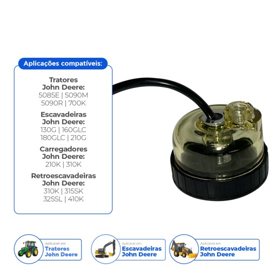 Copo Do Filtro De Combustível Aplicável John Deere - RE545631