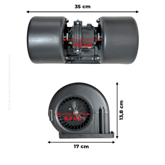 Motor Ventilador Ar 12v Aplicável Tratores Valtra Valmet Bh