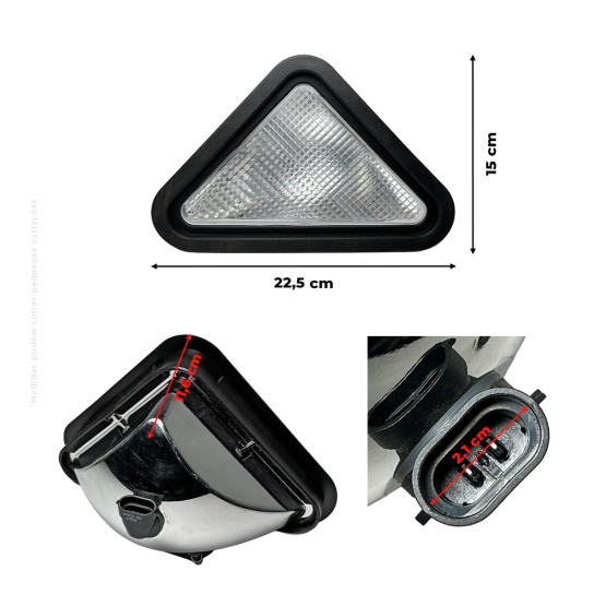 Farol Dianteiro Triangular Aplicável Minicarregadeiras Bobcat - 6674400