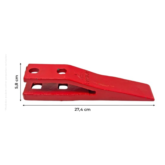 Dente Unha Ponta Central da Caçamba Aplicável Retroescavadeira New Holland e Case - 75238350