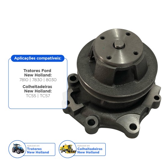 Bomba D'água Aplicável Tratores Ford / New Holland - 81863835