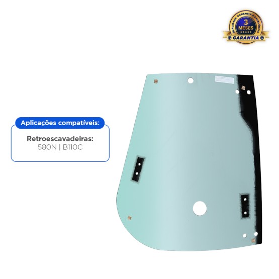 Vidro Superior Traseiro Da Porta Direita Aplicável Case 580N - 84339225