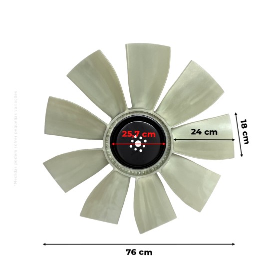 Hélice Ventilador do Radiador do Motor Aplicável Colheitadeira Case - 87313617
