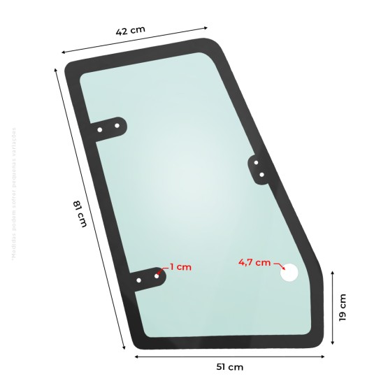 Vidro Janela Superior Ld Aplicável Case W20e W20f 87606945