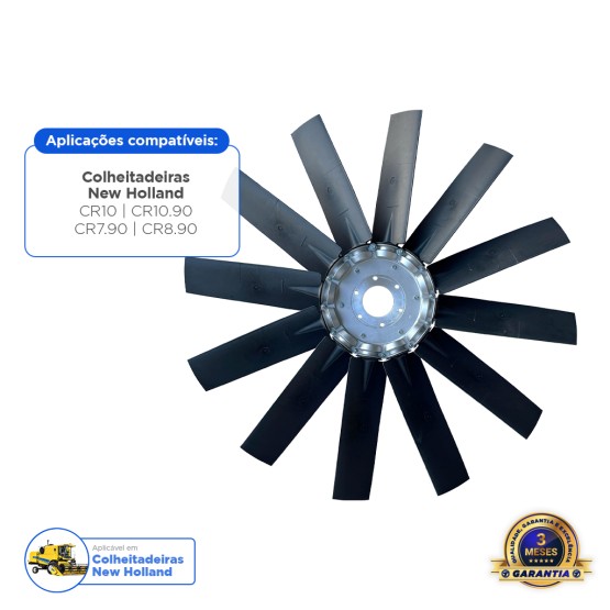 Hélice Radiador Aplicável Colheitadeira New Holland - 87737324