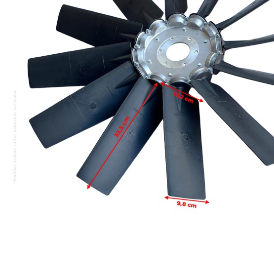 Hélice Radiador Aplicável Colheitadeira New Holland - 87737324