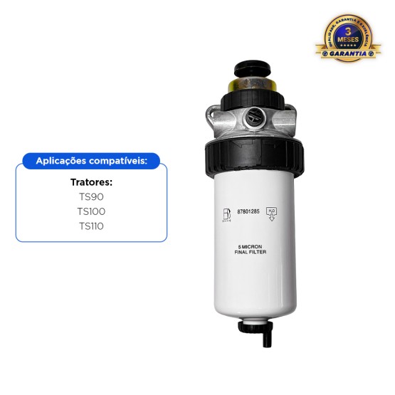 Filtro Combustível Completo Aplicável Trator New Holland - 87801795