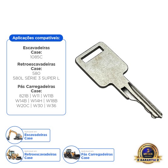 Chave De Partida Aplicável Máquinas Case - A77313