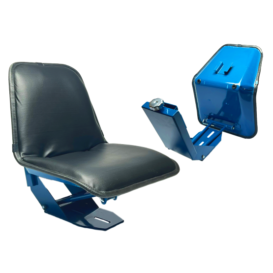 Banco Para Trator Ford D5nn400d Assento Concha Azul