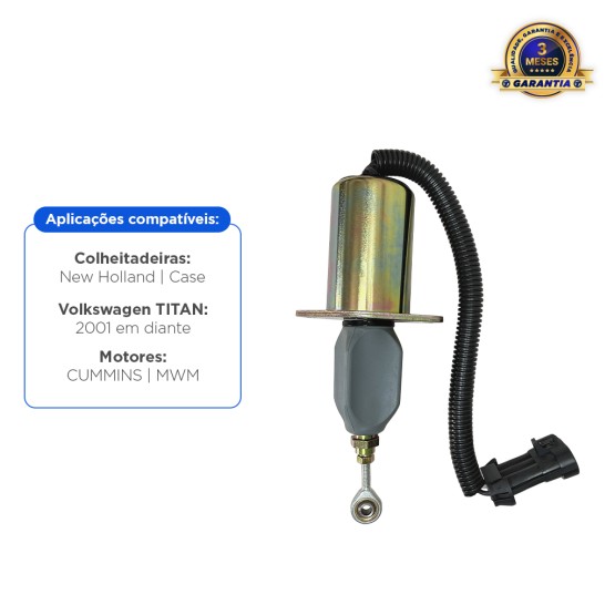 Válvula De Solenoide Corte Parada Combustível 24V - 2T0201114A