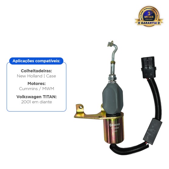 Solenoide De Parada 24v Aplicável Motor Cummins - 5301701