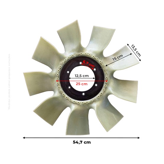Hélice do Ventilador Aplicável John Deere - Re245935