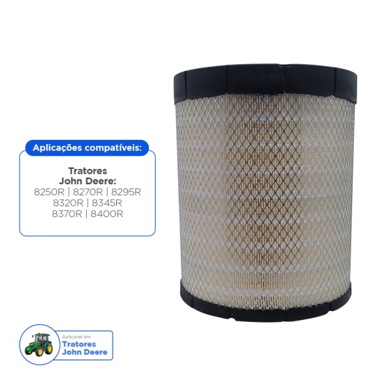 Filtro De Ar Externo Aplicável Trator John Deere - RE587791