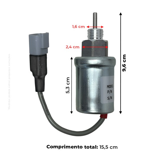 Solenoide De Parada 12v Aplicável Perkins Serie 400 - U85206452