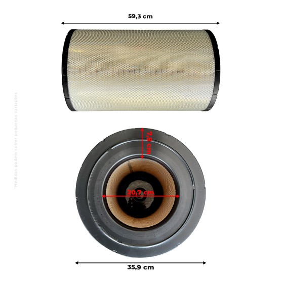 Filtro De Ar Externo Aplicável Colheitadeira John Deere - HXE11090