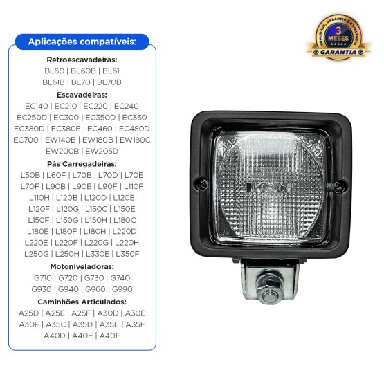 Farol Quadrado Aplicável Volvo - 11170010