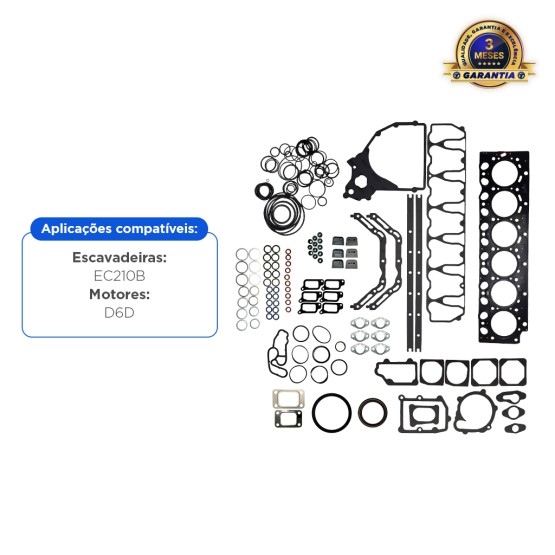 Jogo De Junta Do Reparo Do Motor D6d Aplicável Escavadeira Volvo - 11716553