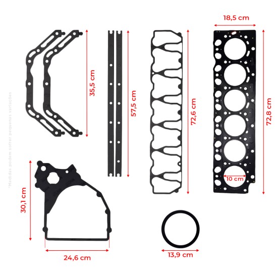 Jogo De Junta Do Reparo Do Motor D6d Aplicável Escavadeira Volvo - 11716553