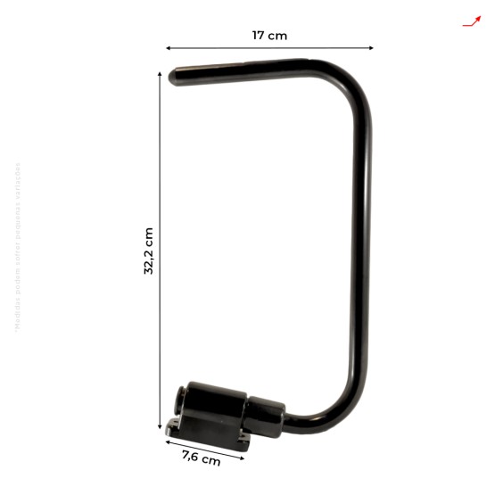 Braço Retrovisor LD e LE Aplicável Retroescavadeira JCB - 123/04969 | 123/04968
