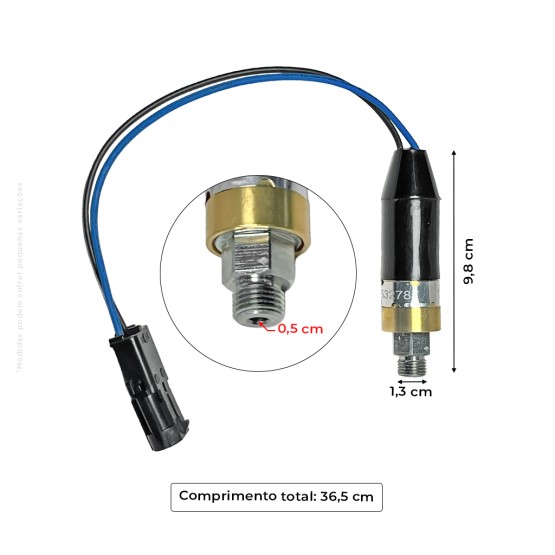Sensor De Pressão Aplicável Colheitadeira Case - 125829A1